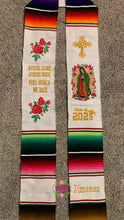 Cargar imagen en el visor de la galería, *2026* Aveces lloré - Cross White Graduation stole Sarape Sash IN STOCK
