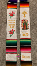 Cargar imagen en el visor de la galería, Aveces lloré - Cross White Graduation stole Sarape Sash SOLD OUT