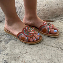 Cargar imagen en el visor de la galería, Single Brown Sequin Sandals