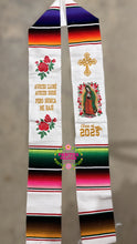 Cargar imagen en el visor de la galería, Aveces lloré - Cross White Graduation stole Sarape Sash SOLD OUT