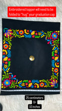 Cargar imagen en el visor de la galería, Embroidered graduation cap topper (w/o button) IN STOCK