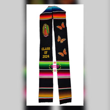 Cargar imagen en el visor de la galería, 2024 Monarch and Virgen Graduation stole Sarape Sash IN STOCK