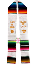 Cargar imagen en el visor de la galería, 2025* White Stole Sarape Sash - SOLD OUT