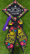Cargar imagen en el visor de la galería, Black Moño - Unique Embroidered Class of 2026 Bows IN STOCK