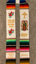 Cargar imagen en el visor de la galería, *2026* Aveces lloré - Cross White Graduation stole Sarape Sash IN STOCK
