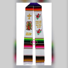 Cargar imagen en el visor de la galería, Aveces lloré - Cross White Graduation stole Sarape Sash SOLD OUT