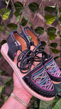 Cargar imagen en el visor de la galería, Sequin Black Lace Up - PREORDER