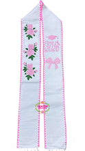 Cargar imagen en el visor de la galería, 2026 Coquette Embroidered Graduation Sarape Sash stole IN STOCK