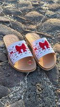 Cargar imagen en el visor de la galería, Red Coquette Mexican White Sandals