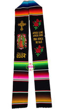 Cargar imagen en el visor de la galería, Aveces lloré - Cross Black Graduation stole IN STOCK