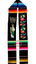 Cargar imagen en el visor de la galería, San Judas First Gen Black Graduation Stole Sarape Sash IN STOCK
