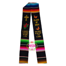 Cargar imagen en el visor de la galería, 2026 Le Agradezco - Cross Graduation Stole Sarape Sash PREORDER