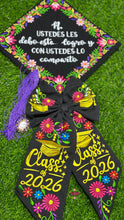 Cargar imagen en el visor de la galería, Black Moño - Unique Embroidered Class of 2026 Bows IN STOCK