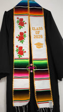 Cargar imagen en el visor de la galería, 2026 Roses White Graduation Stole Sarape Sash