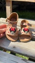 Cargar imagen en el visor de la galería, Minnie Buckle Tan Open Toed PREORDER