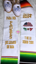 Cargar imagen en el visor de la galería, Llegaron sin nada - White graduation stole IN STOCK