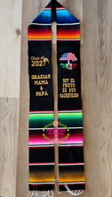 Cargar imagen en el visor de la galería, *2027* Fruto - Black Graduation stole Sarape Sash IN STOCK