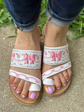 Cargar imagen en el visor de la galería, Coquette Mexican 3D White Toe Sandals