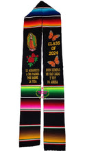 Cargar imagen en el visor de la galería, 24 Virgen - Le agradezco Black Graduation stole IN STOCK