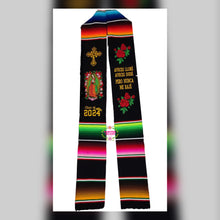 Cargar imagen en el visor de la galería, Aveces lloré - Cross Black Graduation stole IN STOCK