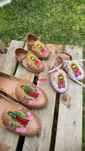 Cargar imagen en el visor de la galería, Virgen Sequin Mommy and Me- Embroidered Tan Flats