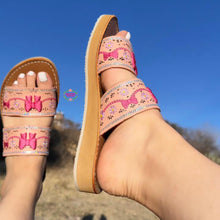 Cargar imagen en el visor de la galería, Coquette 3D Double Bow Pink Sandal