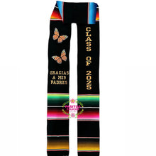 Cargar imagen en el visor de la galería, *2026* Monarcas Gracias a mis padres stole Sarape Sash - IN STOCK