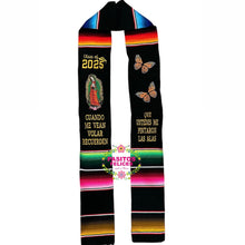 Cargar imagen en el visor de la galería, 2025* Alas - Wings Black Graduation stole Sarape Sash SOLD OUT