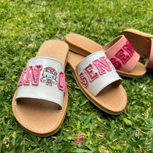 Cargar imagen en el visor de la galería, Pink Senior Sequin - White Sandal