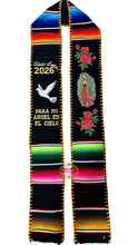 Cargar imagen en el visor de la galería, *2026* Dove Virgen Black w/ finish - Graduation stole Sarape Sash SOLD OUT