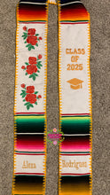 Cargar imagen en el visor de la galería, *2026* Roses White Graduation Stole Sarape Sash