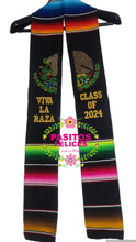 Cargar imagen en el visor de la galería, 25 * Aguila Viva la Raza Graduation Stole Sarape Sash - SOLD OUT