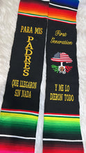 Cargar imagen en el visor de la galería, *2026* Llegaron sin nada - Black graduation stole Sarape Sash IN STOCK
