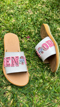 Cargar imagen en el visor de la galería, Pink Senior Sequin - White Sandal