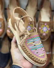 Cargar imagen en el visor de la galería, Colorful Sequin Tan Lace Up - PREORDER