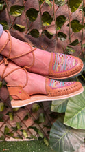 Cargar imagen en el visor de la galería, Colorful Sequin Tan Lace Up - PREORDER