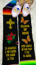 Cargar imagen en el visor de la galería, 2025* Le Agradezco - Cross Graduation Stole Sarape Sash SOLD OUT