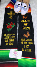 Cargar imagen en el visor de la galería, 2025* Le Agradezco - Cross Graduation Stole Sarape Sash SOLD OUT