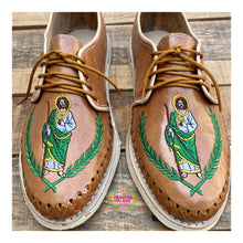 Cargar imagen en el visor de la galería, San Judas - Men St Jude Embroidered Huaraches