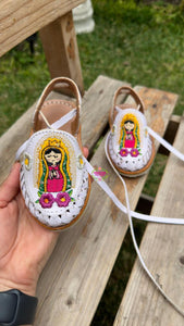 Virgencita White Lace Up PREORDER