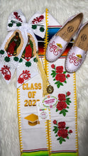 Cargar imagen en el visor de la galería, *2026* Roses White Graduation Stole Sarape Sash
