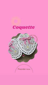 Coquette 3D- white Embroidered Lace Up Huaraches