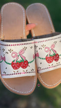 Cargar imagen en el visor de la galería, Fresita - Strawberry Coquette Mexican White Sandals
