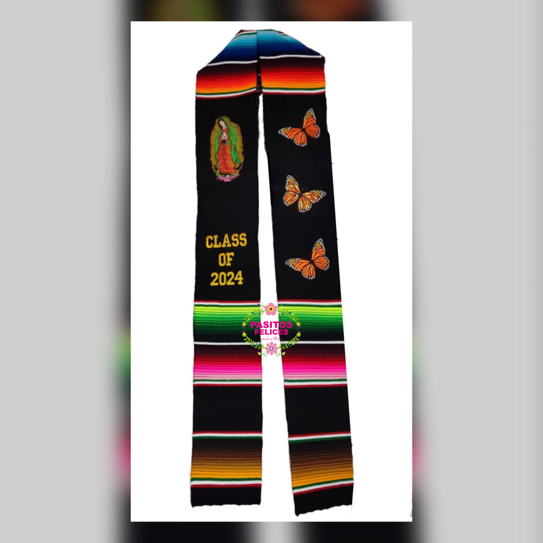 Monarch and Virgen Graduation stole IN STOCK