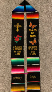 2025* Le Agradezco - Cross Graduation Stole Sarape Sash SOLD OUT