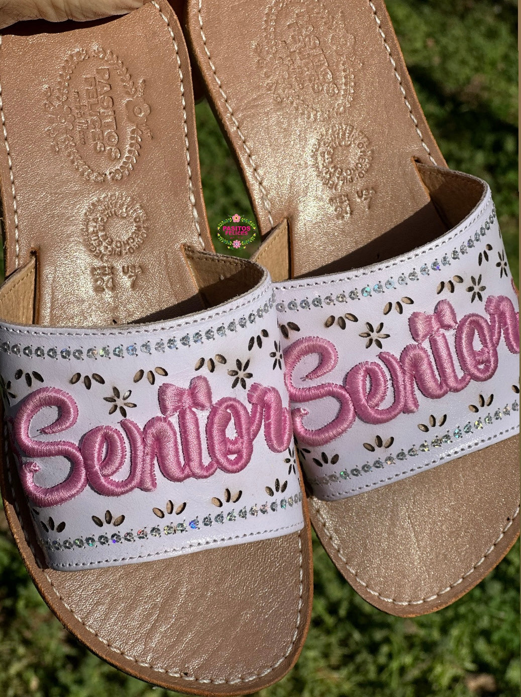 3D Senior Mexican White Sandals