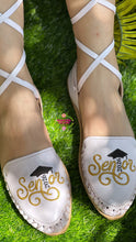 Cargar imagen en el visor de la galería, Gold Senior Black - Leather Lace Up Huaraches
