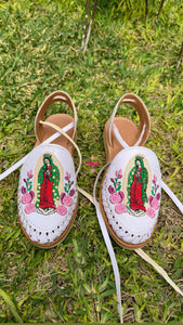 Virgen Sequin White Lace Up PREORDER