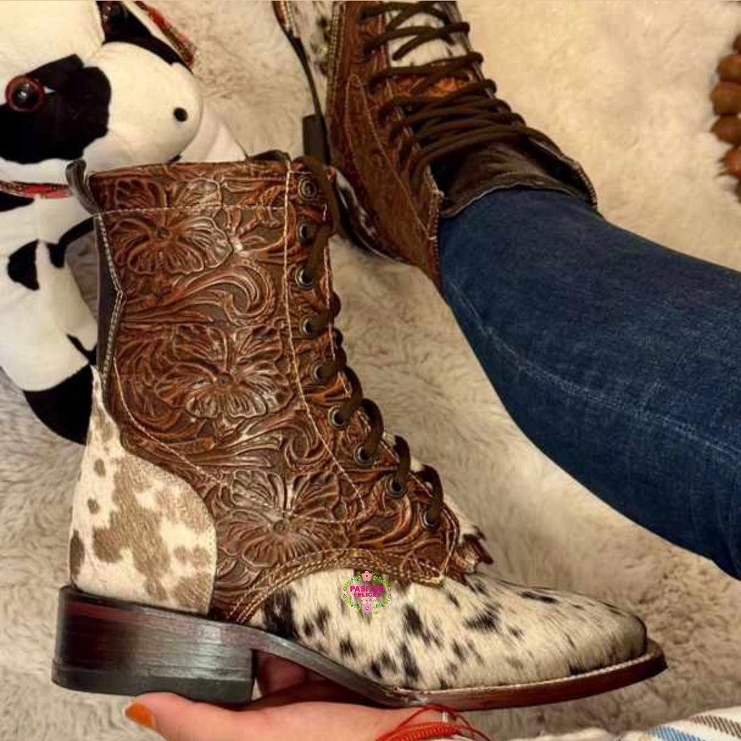 Botas Lacer - Cowhide Leather Tooled Boots PREORDER