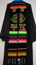 Cargar imagen en el visor de la galería, 2026 Nunca me tuvieron Fe - Eagle Black Graduation Stole Sarape Sash IN STOCK
